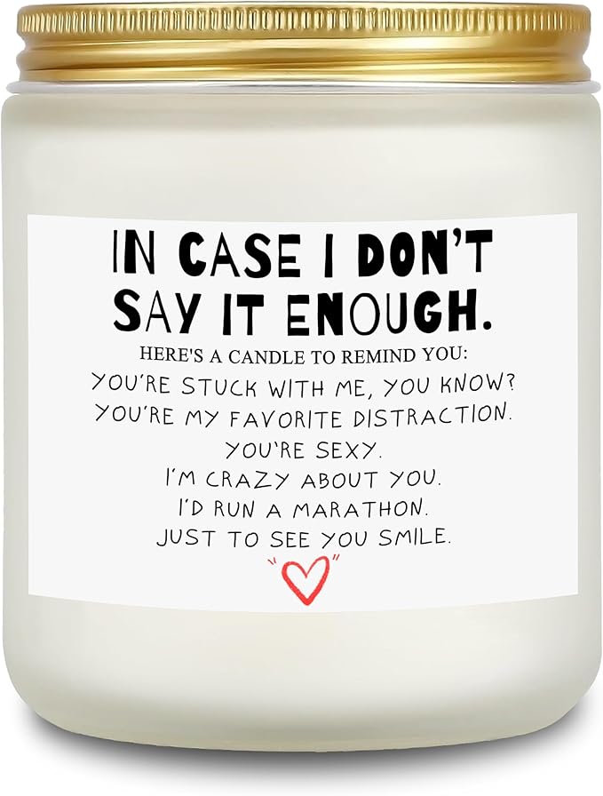 Candle Gifts for Her Him – Long Lasting Clean Burn Candle 9 Oz, Valentine Gifts for Girlfriend Boyfriend, Romantic Anniversary Wedding Birthday Gift for Women Men