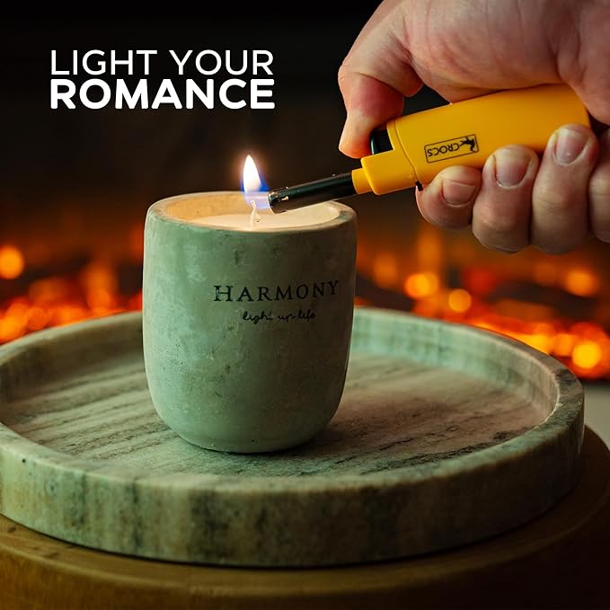Crocs Candle Lighters - Easy Reach, Refillable, Long BBQ Lighters for Outdoor Use - Butane Refillable - 5 Pack
