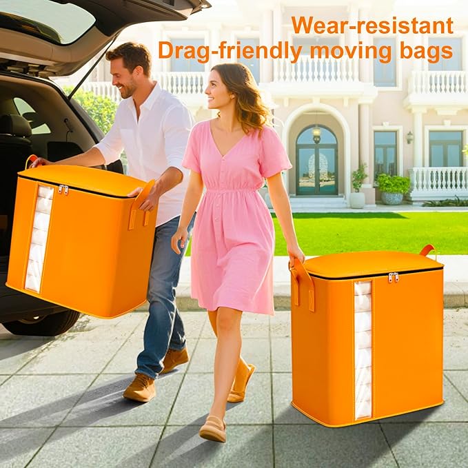 Extra Large Moving Bags 2-Pack (2 Sizes) - Extra Large Storage Bags for Packing, Organizing & Travel | Alternative to Moving Boxes, Heavy-Duty Large Storage Bag