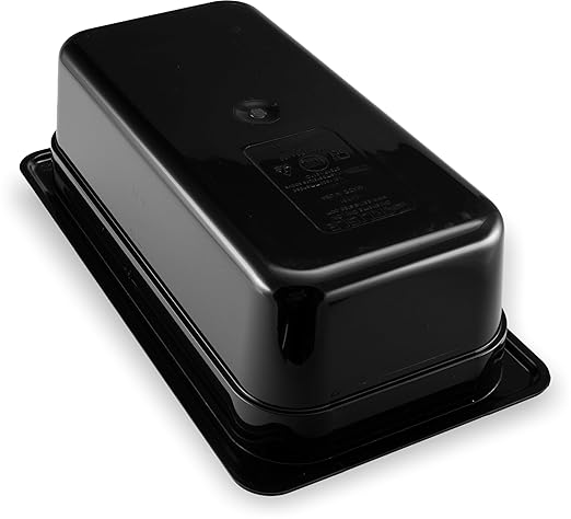 Carlisle FoodService Products Storplus High Heat Food Pan Steam Table Pan, High Heat Plastic, 1/3 Size 4 Inches Deep, Black, (Pack of 6)