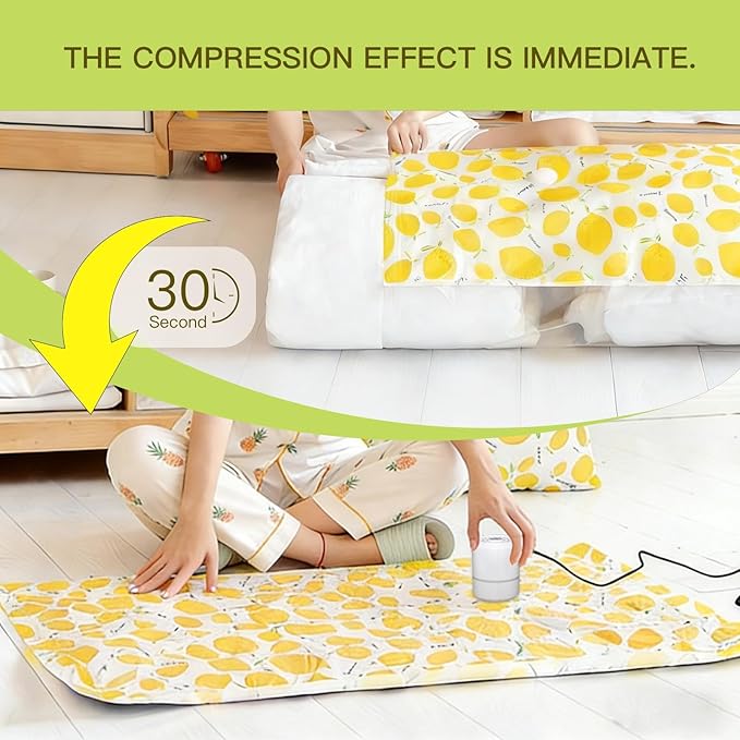 26 Pack Vacuum Storage Bags with Electric Air Pump, (8 Small, 8 Medium, 6 Large, 4 Jumbo), Reusable, 80% Space Saver Vacuum Seal Bags for Clothing,Travel,Clothes,Comforters,Blankets,Pillows
