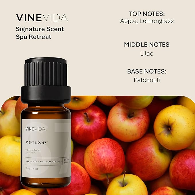 VINEVIDA [0.33oz] Spa Retreat Fragrance Oil for Candle Making and Soap Making - Premium Candle Scents for Soy Candles