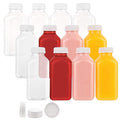 Disposable Juice Container with Caps, 12 Oz Reusable, Clear & Empty Smoothie Bottle For Grab & Go Drink & Juicing Journey, 160 Pcs BPA-Free Plastic Water Bottles, Handy, Leak-Proof Beverage Containers