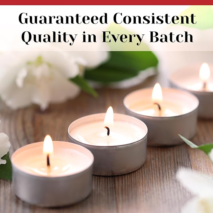 Tea Light Candles in Metal Cups - 8 Hours Clean, Long Burning White Unscented - 250 Votive Candles Bulk for Romantic Dinner, Wedding, Spa & Hotels by PARNOO