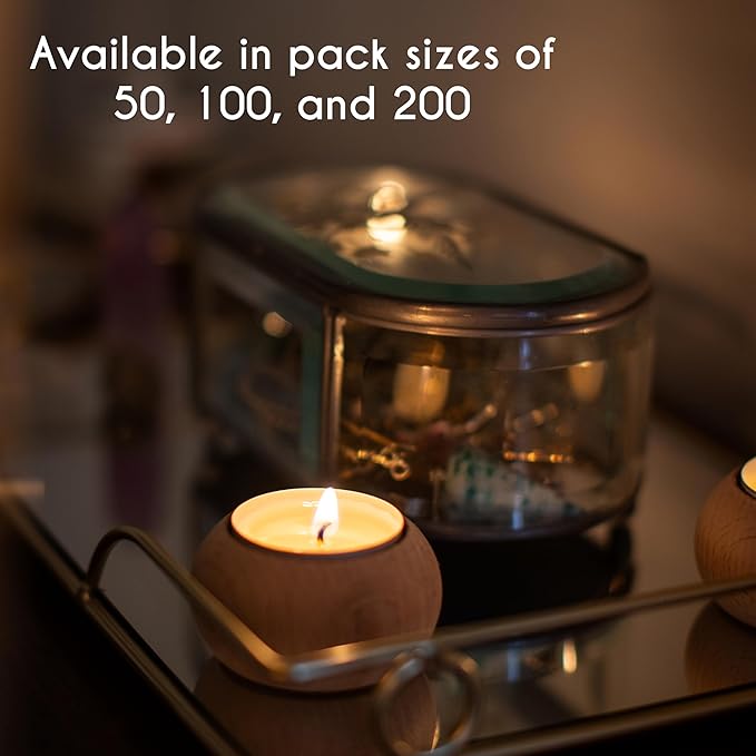 Stonebriar White Unscented Smokeless Long Burning Tea Light Candles with 8 Hour Burn Time, 200 Count