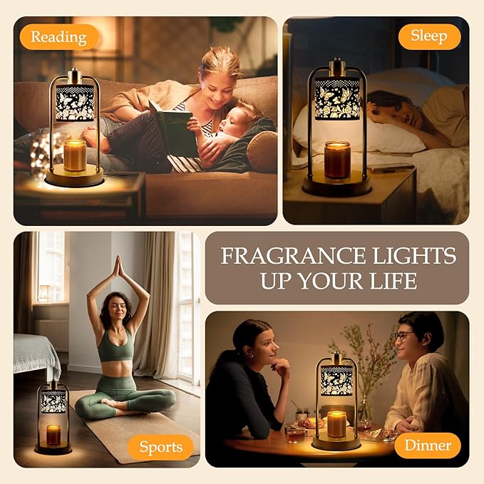 Candle Warmer Lamp Electric with Timer: Wax Melts for Warmer Yankee Candles Large - Dimmable Candle Warmer for Birthday Christmas Gift Bedroom Home Decor