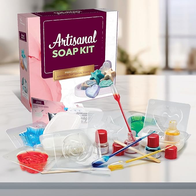 Science4you Artisanal Soaps Making Kit for Adults - Make Your Own Soaps with This Craft Kit, Make 3 Different Scented Soaps, Craft Kits for Adults UK, A Craft Gifts for Women & Mens
