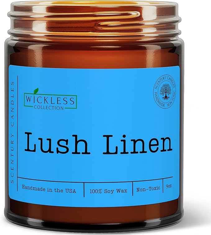 Wickless Linen Scented Candles for Candle Warmer Lamp, Many Scents to Choose, 100% Non-Toxic Soy Wax, Candle Melts for Warming Plate, Handmade in The USA (Lush Linen)