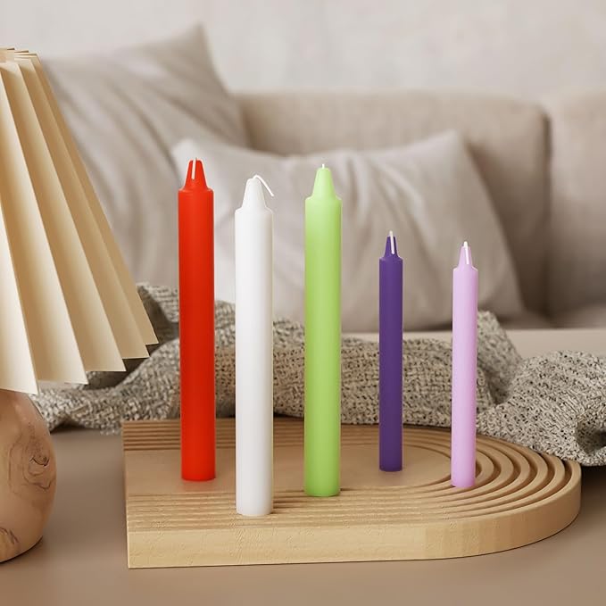 3 Pcs Column Candle Mold Silicone Long Taper Resin Mold for Handcrafted Pillar & Taper Candles