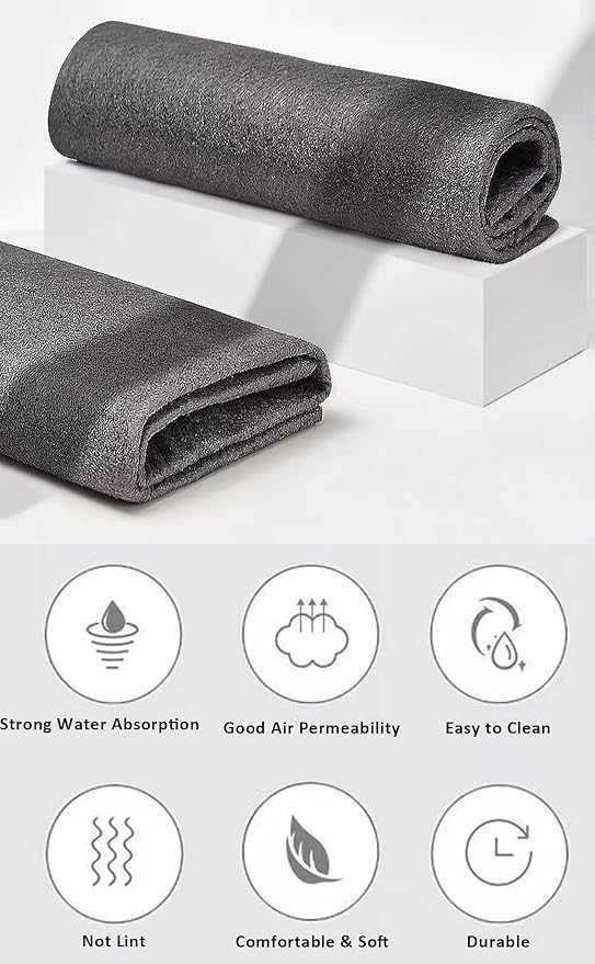 10 Pack Microfiber Cleaning Cloths, Thickened Streak Free & Lint Free Glass Cleaning Towels, Reusable Washable Cloths for Car Windows, Kitchen, Mirrors, Stainless Steel - 12x12 Inches Grey (30x30cm)