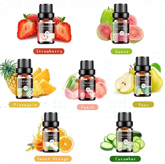Essential Oils Set -28x5ml Fruity & Woody & Herbal Fragrance Oils Set for Candle Making, Soap Scents & Diffuser