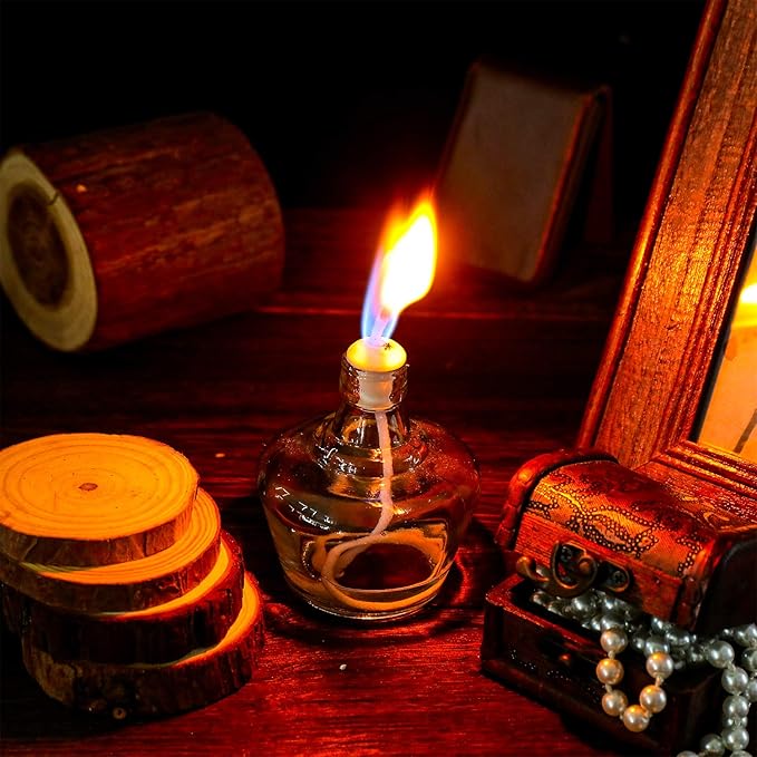 Nuanchu 29.5 Feet 0.1 inch/ 2.6 mm Oil Lamp Wicks, Round Cotton Replacement Candle Wicks, for Kerosene Alcohol Lamp Lantern Candle Burner Stove Lighting and Decoration