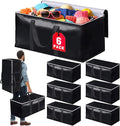 StoreHappily Heavy-Duty & Extra Capacity Moving Bags with Backpack Straps, Storage Totes with Double Zipper & Strong Handles, Packing Bags Alternative to Moving Boxes, Moving Supplies (6 Pack, Black)