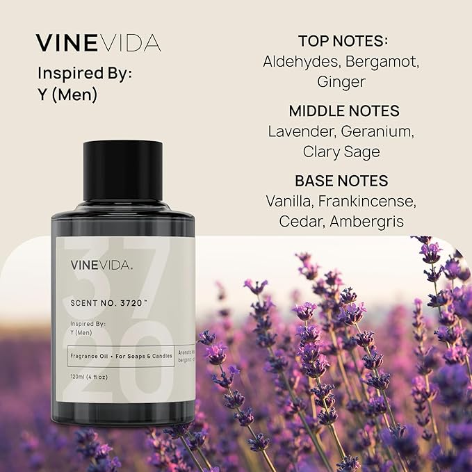 VINEVIDA [4 Oz] Inspired by: Y (Men); Fragrance Oil for Candle Making and Soap Making - Premium Candle Scents for Soy Candles