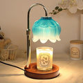 GEEZO Fragrance Candle Warmer Lamp，Electric Candle Warmer with Timer & Dimmer，Mom Christmas Birthday Gifts for Women, House Warming Gifts New Home Bedroom Decor，Blue