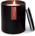 Calyan Wax Co. Apples & Maple Bourbon Scented Candle - 75 Hour Burn - Luxury Non Toxic Soy Wax Candles - Long Lasting Black Tumbler Jar Candle for Home - 10.2oz