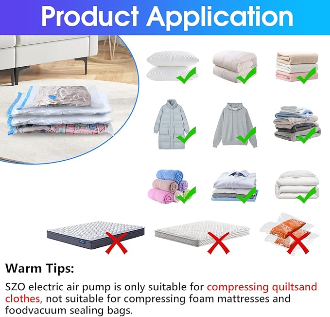Vacuum Storage Bags Electric Air Pump, Dual-Interface Design Compatible With Various Vacuum Seal Bags For Clothing/Quilts/Blankets(Purple)
