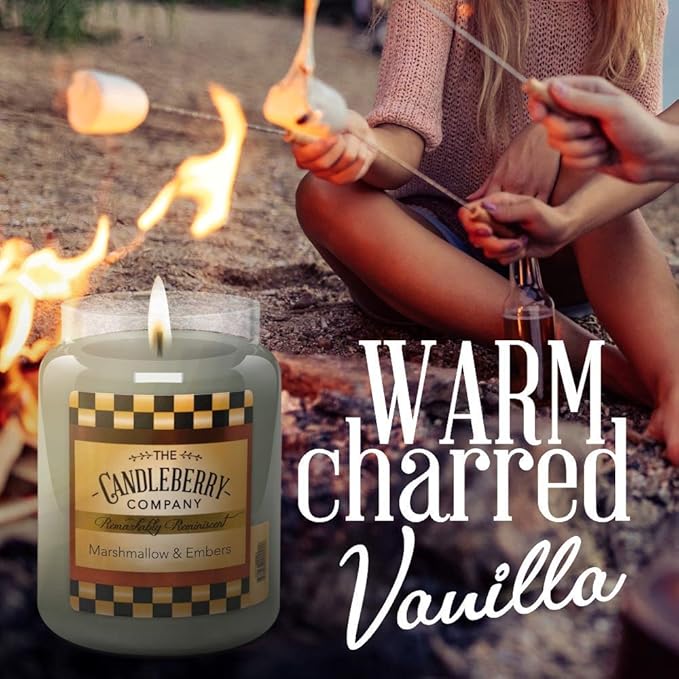 Candleberry Candles | Strong Fragrances for Home | Hand Poured in The USA | Highly Scented | 135 Hour Burn Time | Large Jar