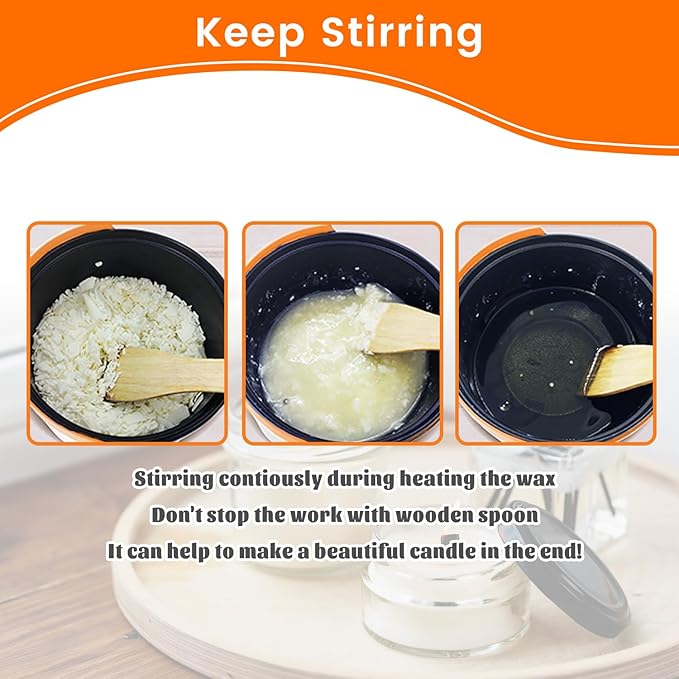 WcoDusak Electric Wax Melting Pot with Thermometer, Wax Melter with Spout for Candle Making - 1.5QT Pour-Through Design for Fast and Even Melting of Soy & Beeswax Wax