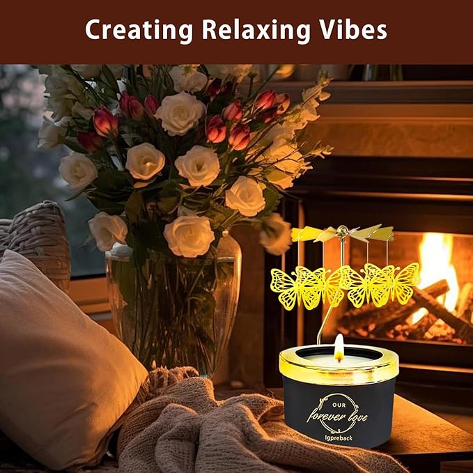Candle Gifts for Women, Birthday Gift for Women & Mom, Unique Personalized Gifts for Daughter Sister Friends, Funny Candle Sets, Funny Candle Gift for Woman in Christmas (BLK Butterfly)
