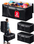 StoreHappily Heavy-Duty & Extra Capacity Moving Bags with Backpack Straps, Storage Totes with Double Zipper & Strong Handles, Packing Bags Alternative to Moving Boxes, Moving Supplies (2 Pack, Black)