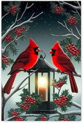 GUAIEUW Candle Flame Red Bird Diamond Painting Kit for Adults, Full Round Diamond Cardinal Bird 5D Diamond Painting DIY Art Crafts for Winter Home Wall Decor Holiday Gift 8x12 Inch