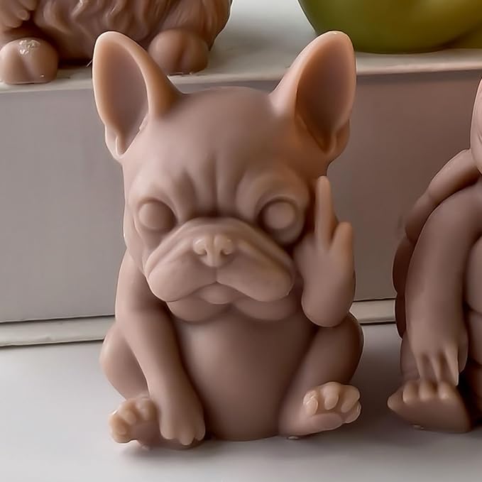 Dog Cylinder Candle & Resin Mold - Resin Casting Silicone Molds for Home Decor & Candle Making Wave Spiral Mold