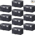 StorageRight Heavy Duty Moving Boxes-Moving Bags with Zipper, Reinforced Handles and Tag Pocket-Collapsible Moving Supplies-Totes for Storage Great for moving, Storage and Travel 93L(Gray-10 Pack)