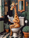 Reivworl Giraffe Diamond Art Kits for Adults, Giraffe Diamond Painting Kits, Gem Art Kit for Gifts and Home Interior Decor 12x16 Inch