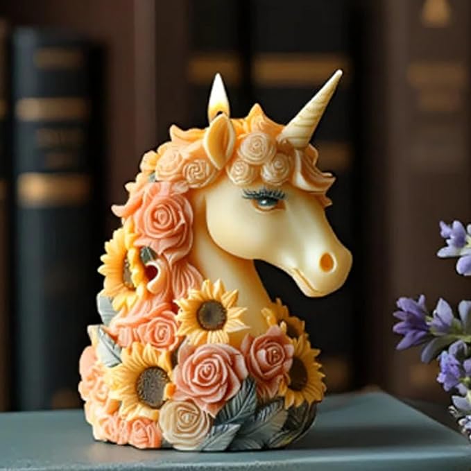 Horse Silicone 3D Flower & Rose Mold - Peony & Candle Making Molds for Resin, Clay & Soap Craft Supplies