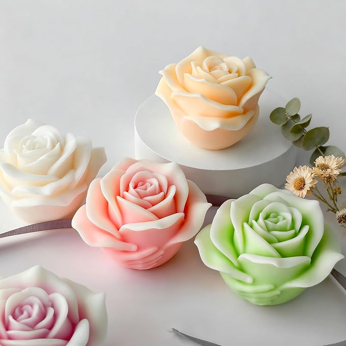 Hand Heart Cylinder Candle & Resin Mold - Resin Casting Silicone Molds for Home Decor & Candle Making Wave Spiral Mold