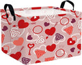 Valentine's Day Basket Gift for Empty Cute Heart Large Storage Bin for Kid and Baby Room Décor (Diamond Key Lock Love)
