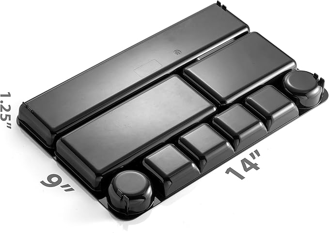 Officemate Recycled Plastic Desk Drawer Organizer, Nine Compartments, 14 X 9 X 1.13, Black