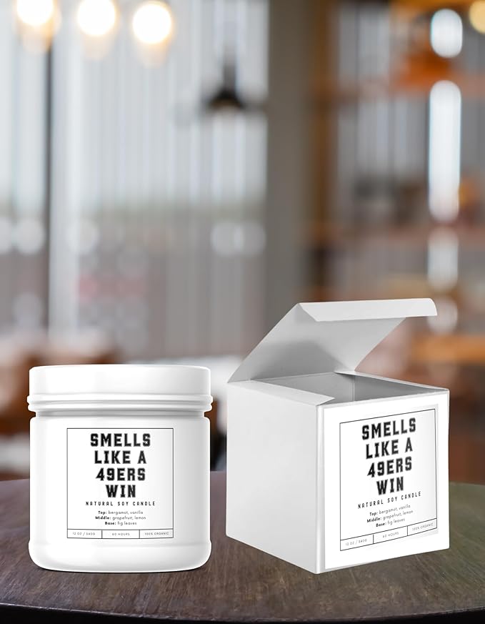 Smells Like an Oklahoma Sooners Win - Scented Soy Wax Candle (8.0 oz) 50-60 Hour Burn Time, Cotton Wick, Frosted White Glass Jar (Vanilla)
