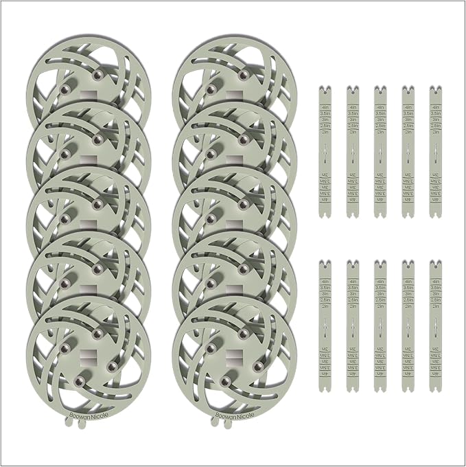 BOOWAN NICOLE Universal Wick Centering Setter Tool for Candle Making - Center & Set Wicks in 1 Second, Wick Holder for Most Candle Jar & Refill Sizes (Pro A0399*10)