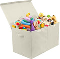 Sorbus Toy Chest with Flip-Top Lid, Kids Collapsible Storage for Nursery, Playroom, Closet, Home Organization, Large (Pattern - Chevron Gray)