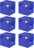 TICONN 6 Pack Extra Large Moving Bags with Zippers & Carrying Handles, Heavy-Duty Storage Tote Moving Boxes for Space Saving (6 PK, 75 Gallon)
