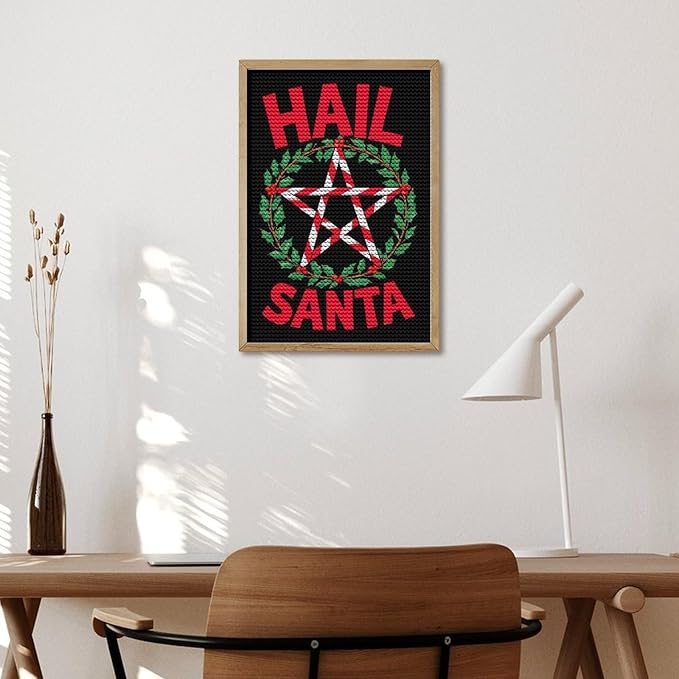 AIVKIEJK Diamond Painting Kits for Adults - Hail Santa Christmas Painting DIY 5D Full Drill Diamond Dots Paintings with Diamonds Gem Art and Crafts Home Decor 8"x12"