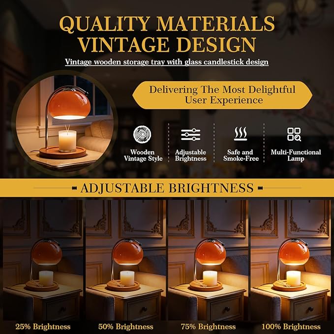 Topyond Candle Warmer Melting Lamp,Wax Melting Lamp Home Decor, Desk Office Decor Table Lamp,Night Light Bedroom Lamps,Valentines Day Gifts for Her(Red)
