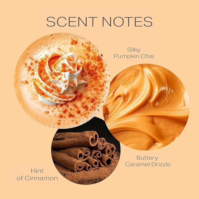 Pumpkin Spice Candle 9.7 oz: 55 Hrs Burn Time - Pumpkin Spice Scented Candles in Frosted Glass Jar with Wooden Crackling Wick in a Luxurious Gold Foil Lined Gift Box