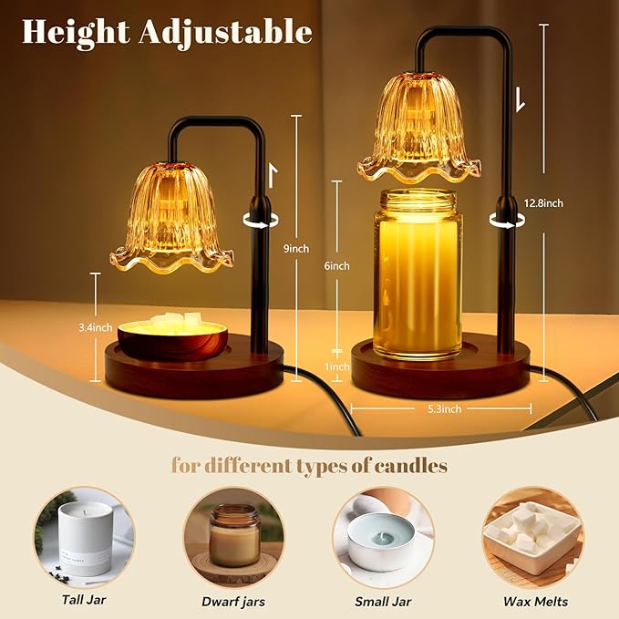 WarmEmbrace Candle Warmer Lamp with Timer Dimmer, Electric Candles Warmer Lamps for New Home Room Decor, Valentines Day Gifts for Women, Wax Melting Warmer Lamp for Jar Scented Candles
