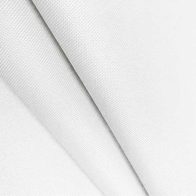 Foreate Waterproof Canvas Fabric by The Yard 600D Upholstery Fabric for Chairs 58" Wide Indoor Outdoor Water Resistant Canvas Polyester Material Sewing DIY Cloth, 5 Yards White