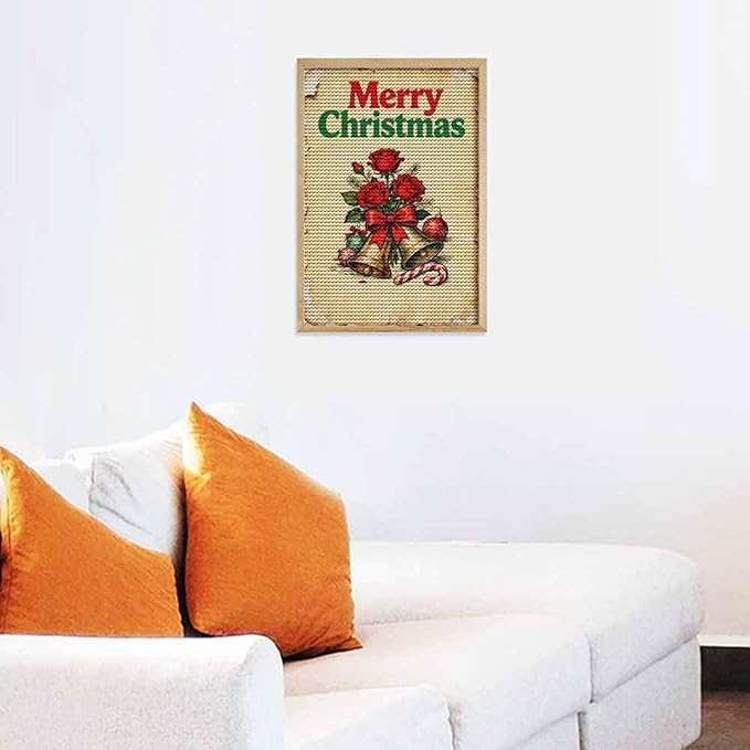 AIVKIEJK Diamond Painting Kits for Adults - Merry Christmas Santa, Holly & Vintage Painting DIY 5D Full Drill Diamond Dots Paintings with Diamonds Gem Art and Crafts Home Decor 8"x12"