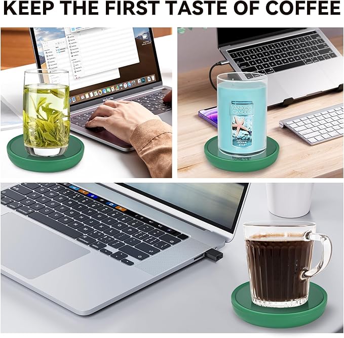 ASAMASA Smart Coffee mug Warmer, Candle Warmer，With Gravity Switch Auto Shut-On/Off, Keep the drink at a pleasant t temperature, Safely and evenly release the aroma Without a Flame, A thoughtful gift.