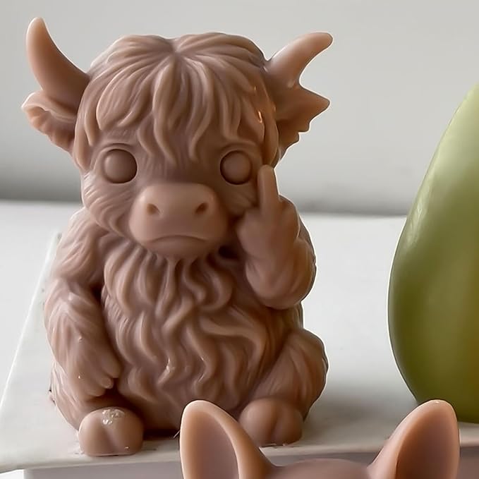 Cow Cylinder Candle & Resin Mold - Resin Casting Silicone Molds for Home Decor & Candle Making Wave Spiral Mold