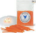 Pearled Candle Wick 2.2 Inch Orange Cotton Wicks 100-Pack - Premium Metal-Free & Lead-Free Candle Wicks for Candle Making