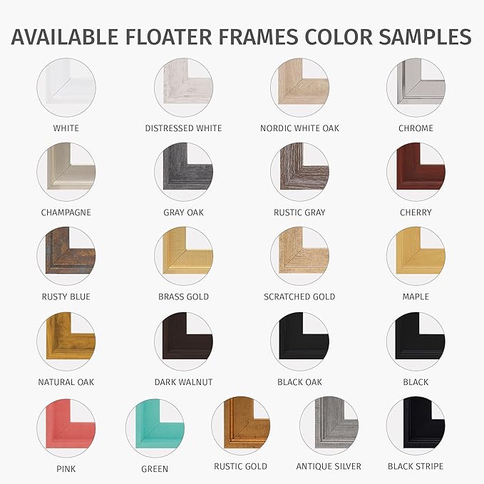 Pixy Canvas Floater Frame 6x24 for 3/4 (0.75) inch Deep Canvas Paintings/Canvas Prints/Wood Canvas Panels/Wall Art/Wall Decor/Home Decor/Artwork (Rustic Gold, 6 x 24 inch, Landscape)