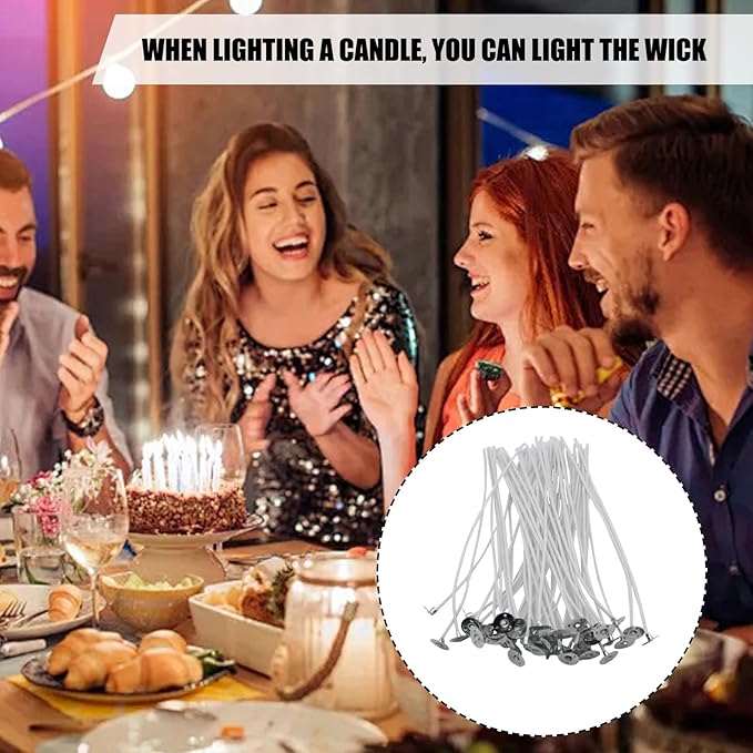 Genérico s for Candle Making Candles,for Making | Set of s for Pre-Waxed,DIY Soy Candle S Kit,Cotton s for Making Supplies,50pcs