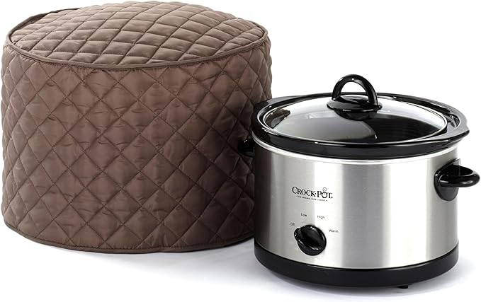 Covermates Keepsakes Slow Cooker Cover – Quilted Electric Appliance Protector for Kitchen Counter Storage – Dust & Stain Resistant – Washable Slip-On Design, Bronze