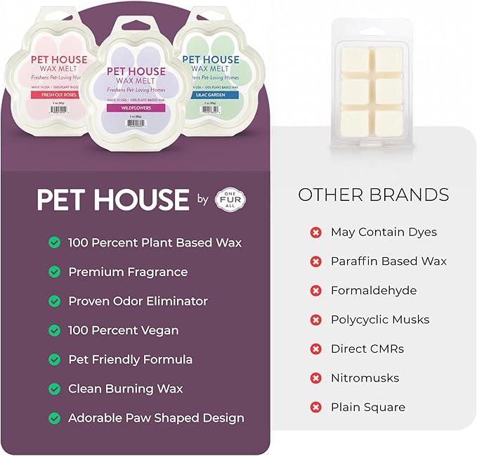 Pet House Scented Wax Melts Lavender Green Tea, Long-Lasting, Pet-Friendly Plant Based, Wax Melts for Home, 3 OZ Each, 2 Pack